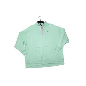 Nike Dri Fit‎ Quarter Zip Pullover Sweatshirt Mint Green Womens XXL